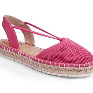 Kelly And Katie Pink Espadrille Sandals.Size 7 1/2
